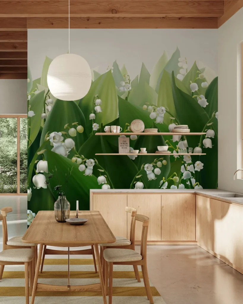 Add Accent Walls with Subtle Floral Texture