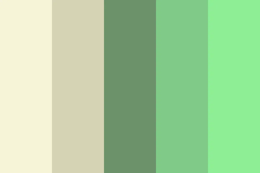 Create a Soft White and Green Color Palette