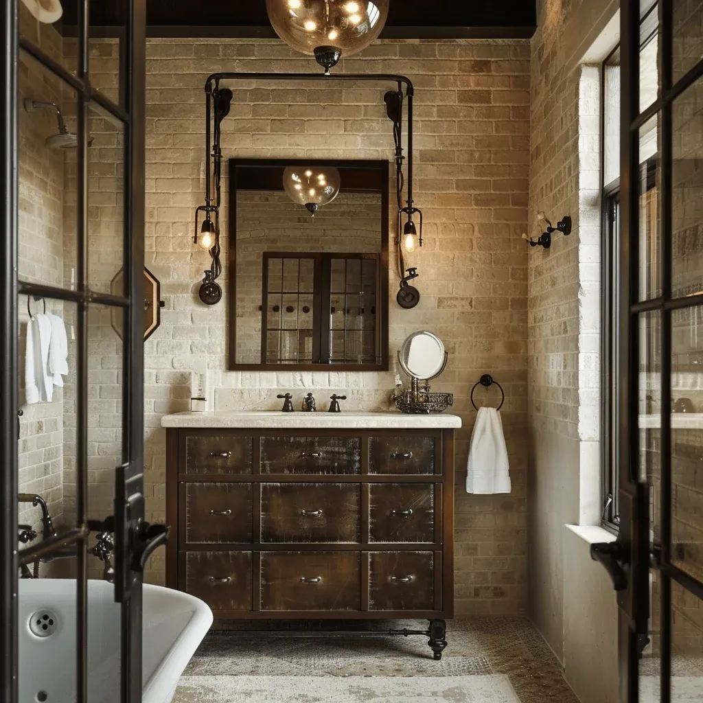 Industrial Small Bathroom Theme