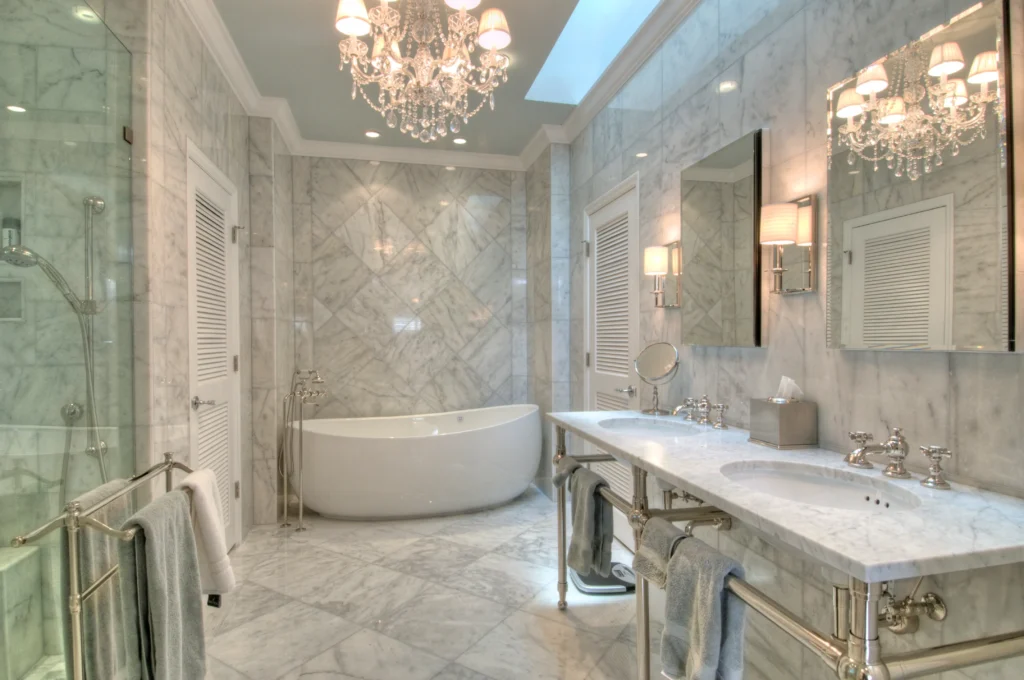 Luxury Marble Small Bathroom Theme
