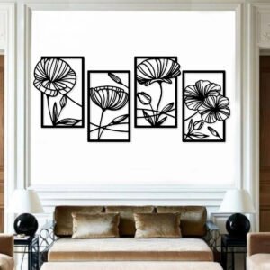 Slim Wall Panels with Floral Motifs