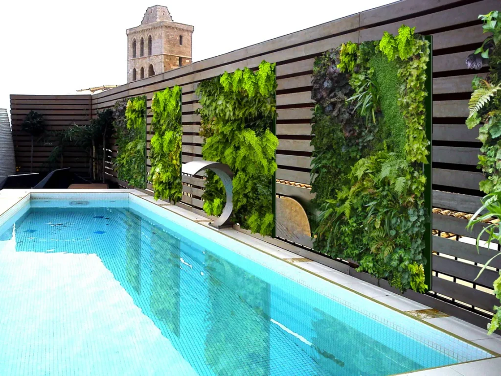 Add a Vertical Garden Behind the Pool