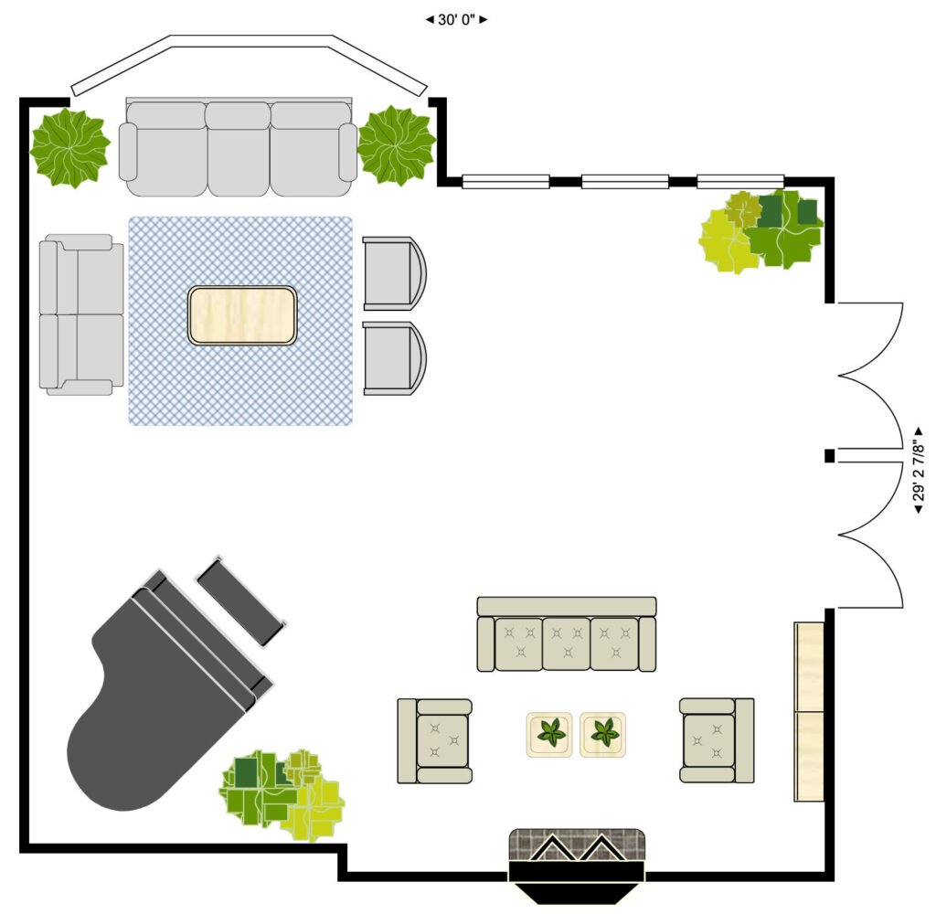 Room Size & Furniture Layout Calculator