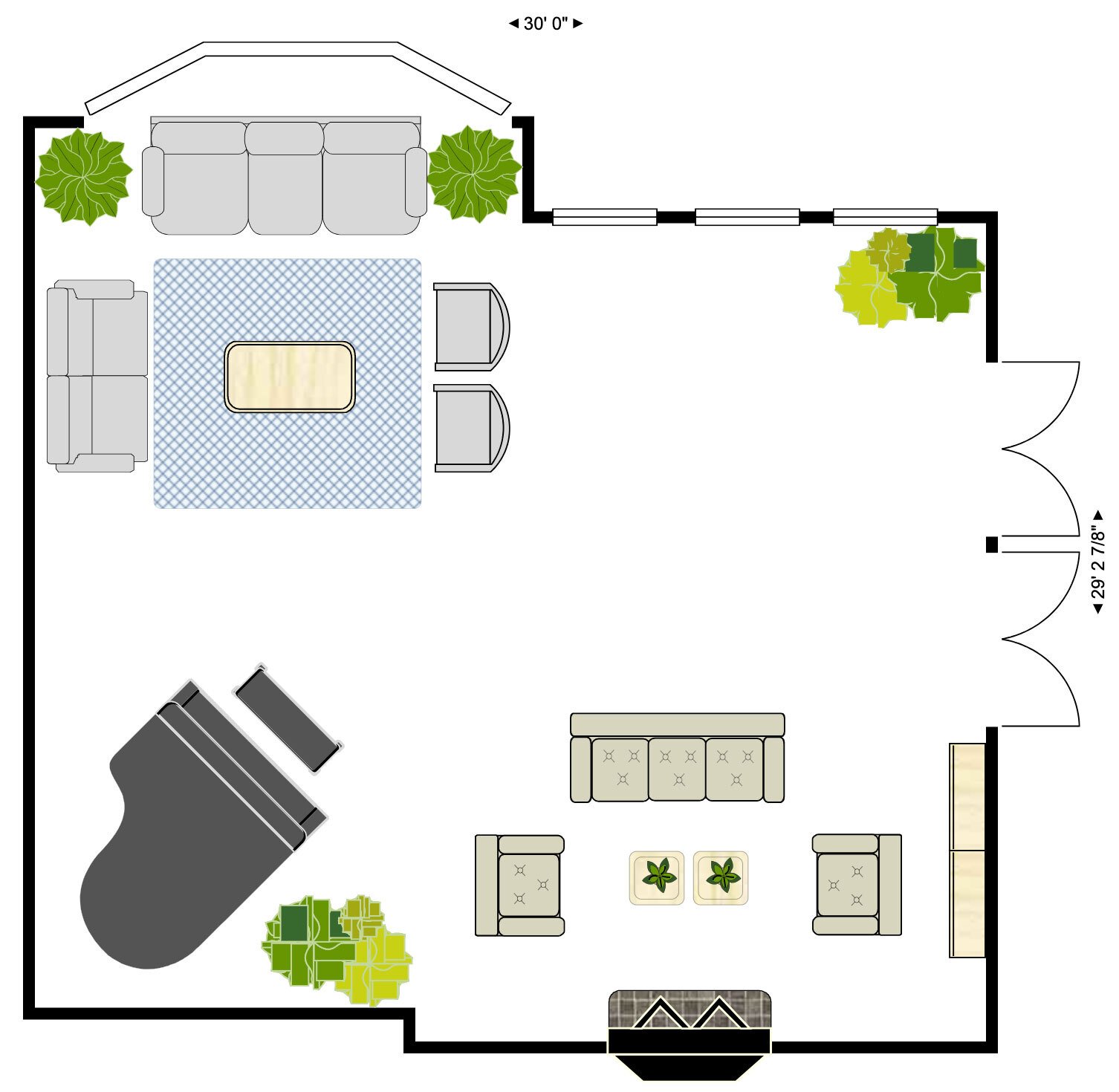 Room Size & Furniture Layout Calculator